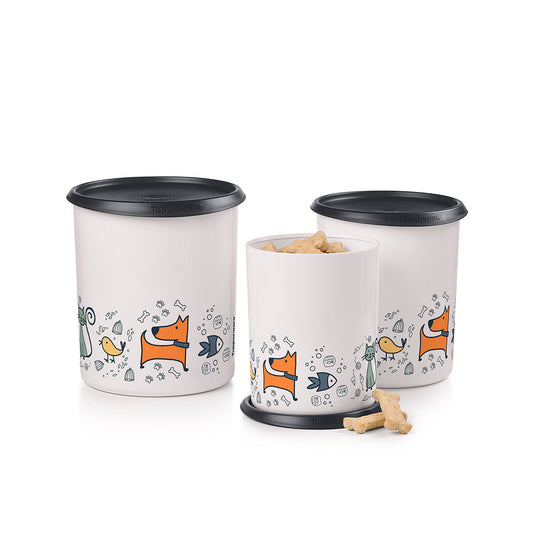 Pawsome Pets 3-Pc. One Touch® Canister Set