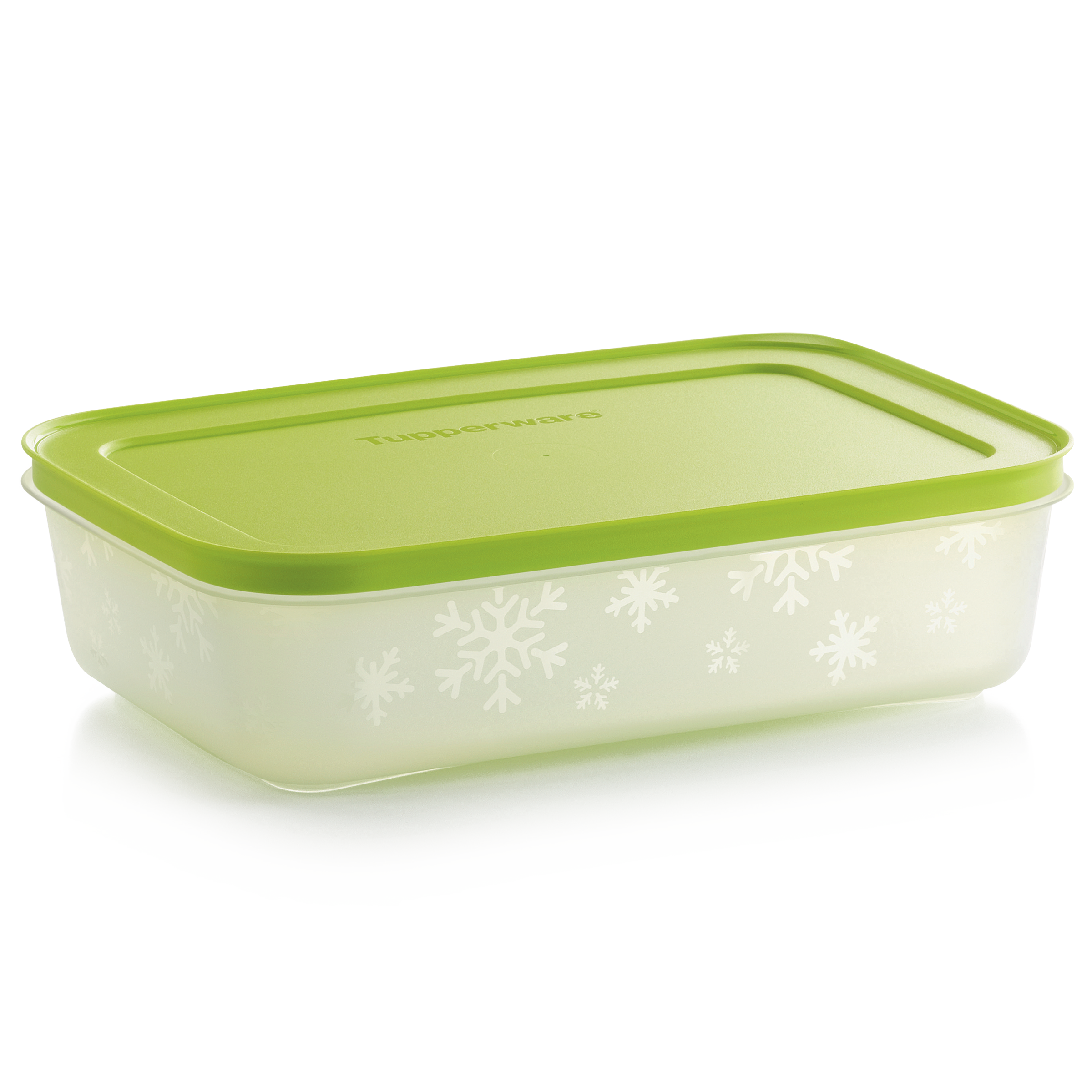 Tupperware Freezer Mates Plus Small Deep Snowflake 4 3/4 c Yellow Seals Set  of 2