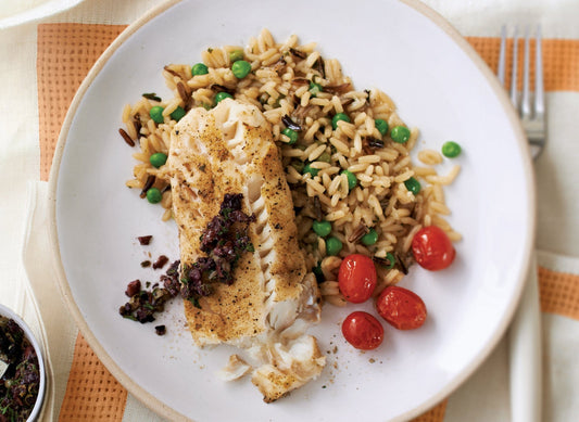 Mojo Cod With Rice Pilaf