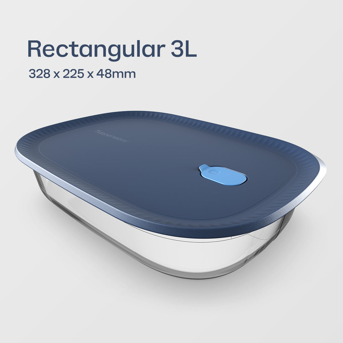 Très grand plat de cuisson hermétique rectangulaire en verre | Voila™ de Tupperware® de 3 L/3,2 pte