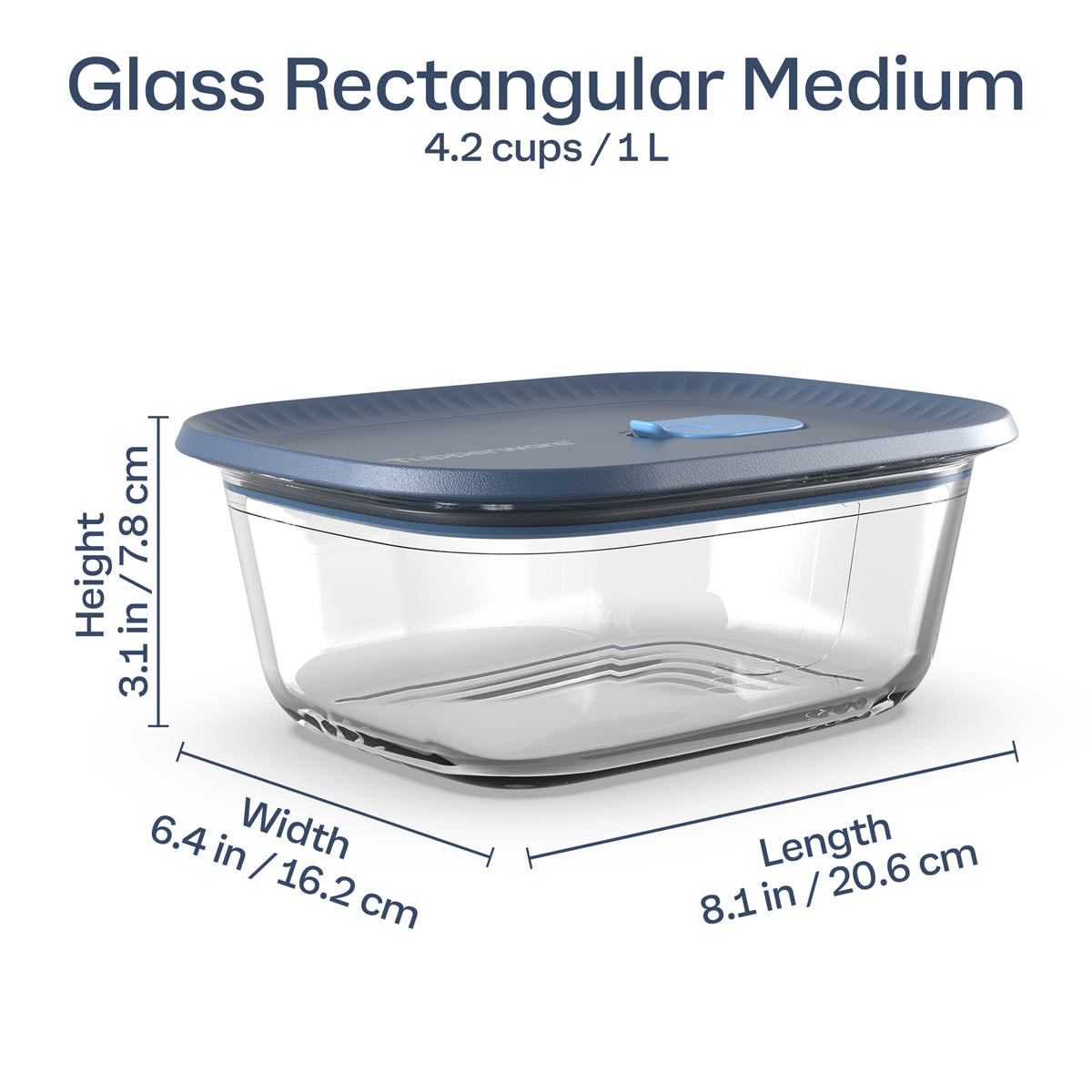 Tupperware Voila™ Glass Food Storage Containers | Set of 4