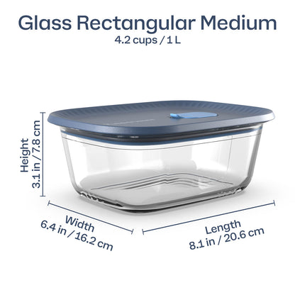 Tupperware Voila™ Glass Food Storage Containers | Set of 4