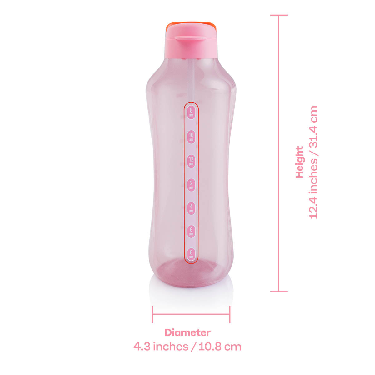 Tupperware® AquaVibe™ Water Bottle | 67 oz./2 L (Pink)