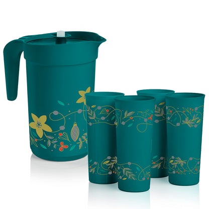 Tupperware® Holiday Holly Serving Set | Bowls, Plates, Tumblers & Pitcher