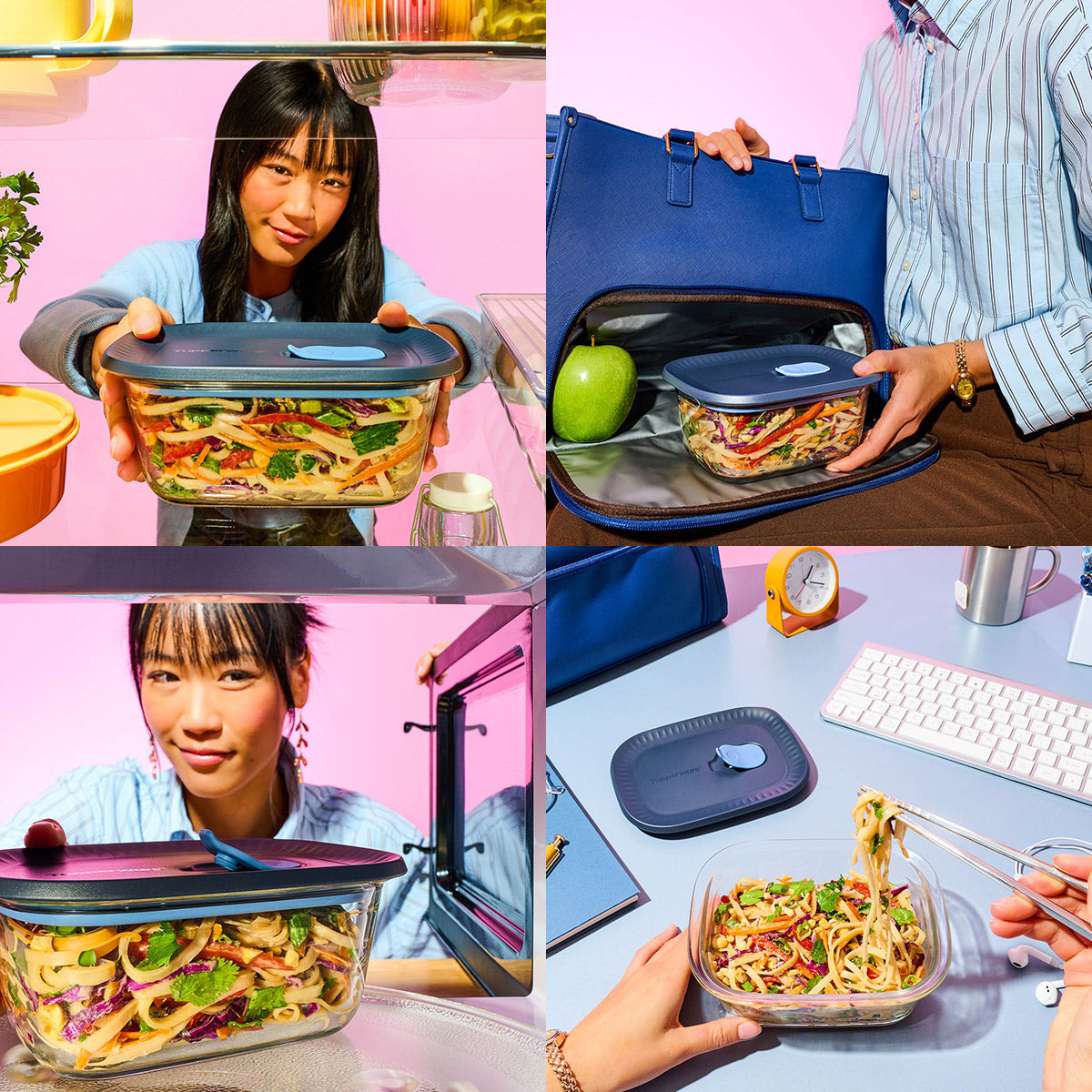 Tupperware Voila™ Glass Food Storage Containers | Set of 4