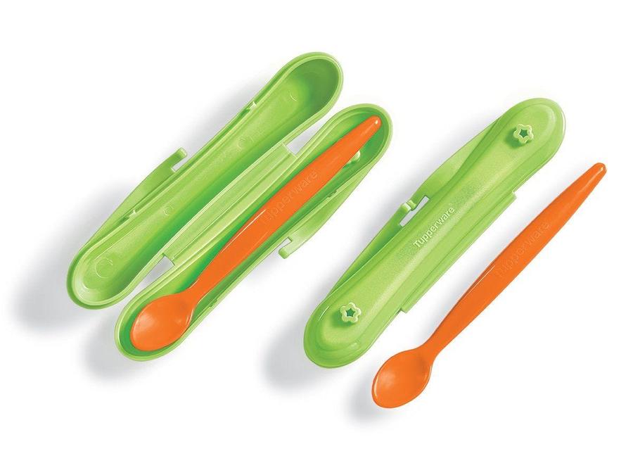 tupperkids feeding spoon and case two of each